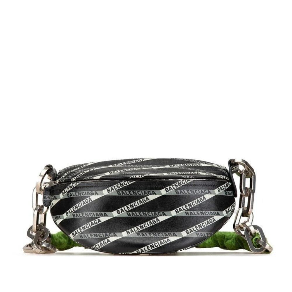 Balenciaga Leather Souvenir Waist Bag Black